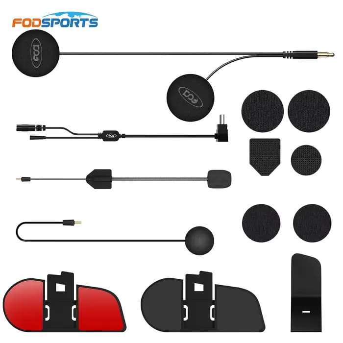 Fodsports HRSQS haut-parleur avec support de Clip de Microphone uniquement adapté pour casque de mot