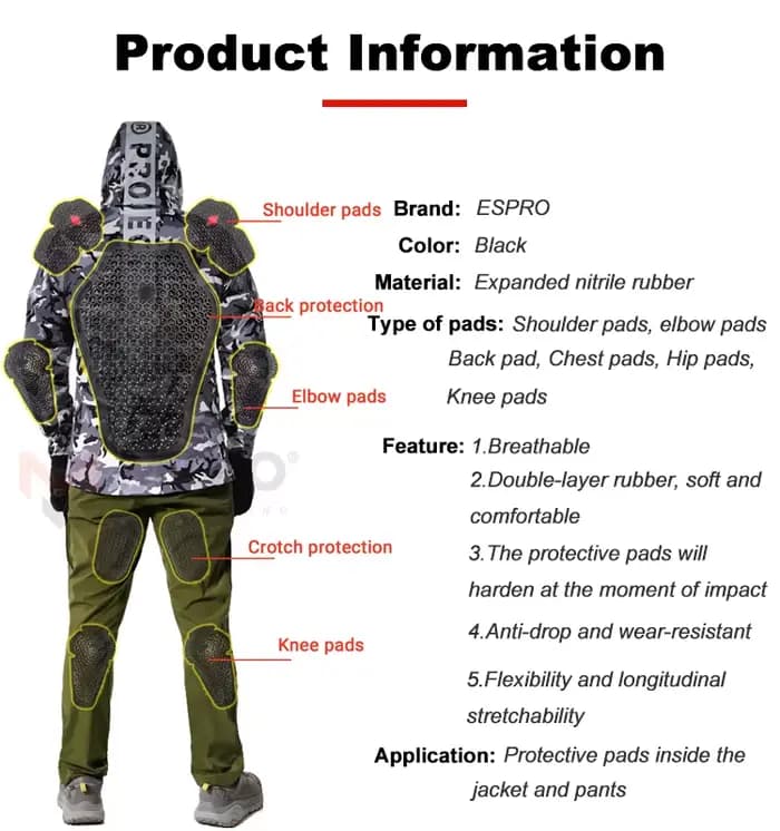 Vestes de moto avec certification CE, coussinets de protection, armure d'équitation, coudières lancé