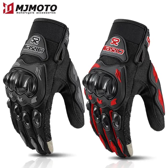 Gants de Moto Respirants à Doigts Complets, Résistants à l'Usure, pour Course de Motocross, Écran Ta