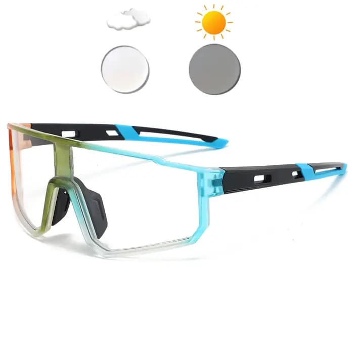 Lunettes de moto photochromiques pour hommes et femmes, lunettes de soleil de sport d'extérieur, cou