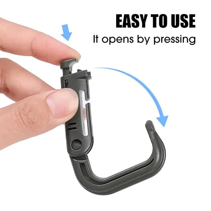 Grimloc – mousqueton Molle D, anneau de verrouillage, Clip en plastique, Type à pression, boucle, mo