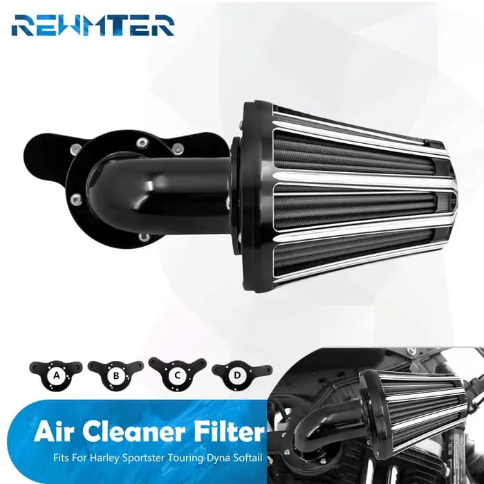 Nettoyeur d'admission de filtre à air noir pour moto, Harley, Touring, ocia, btSportster, XL1200, 88