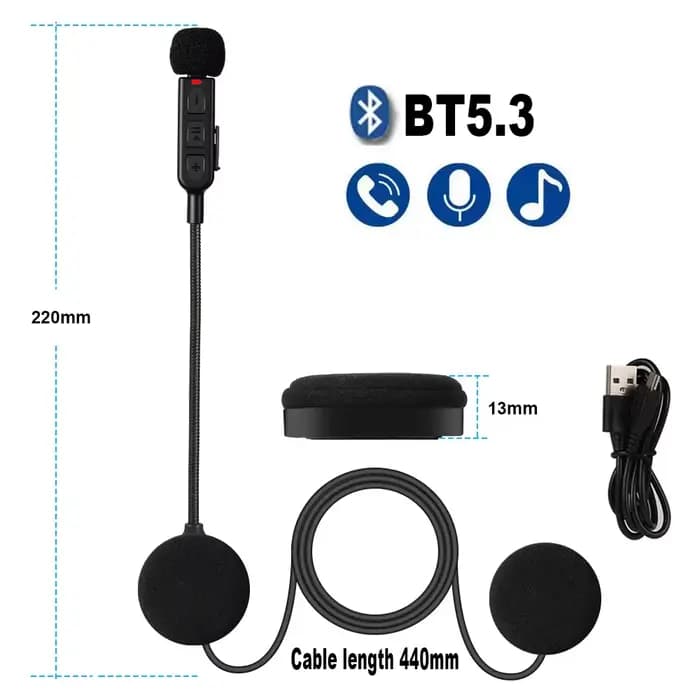 Casque de moto Bluetooth 5.3 casque stéréo casque de moto casque universel sans fil appel mains libr