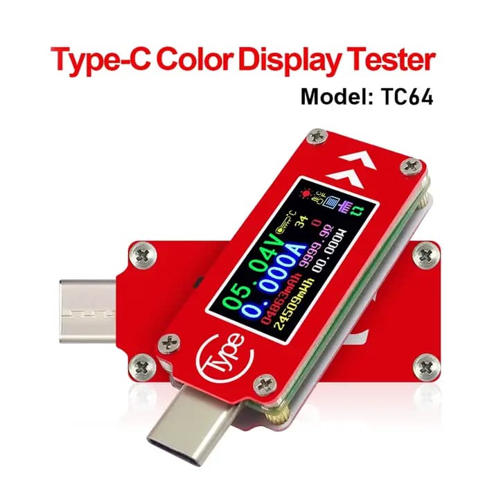RD TC64 type-c couleur LCD USB voltmètre ampèremètre tension compteur de courant multimètre batterie