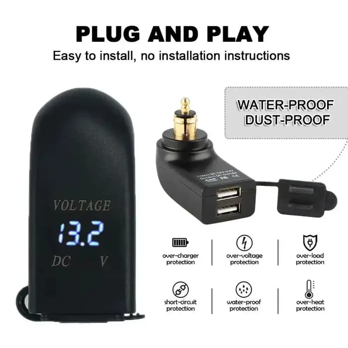 Adaptateur de chargeur double USB pour moto, accessoires pour BMW R1200RT F800GS F800ST K1200GT R125