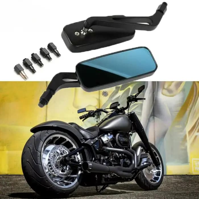 Rétroviseur de moto Harley, 2 pièces, Dynorphin Softail Sportster Touring, galvanoplastie