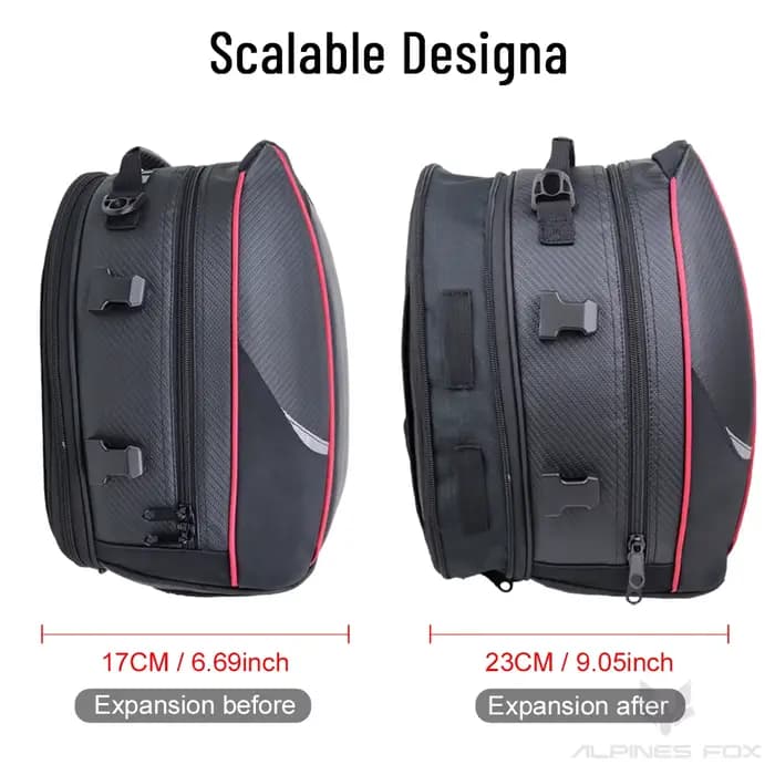 Sac arrière de moto noir, étanche, bagage de voyage pour conducteur, sac de siège arrière, sac de se