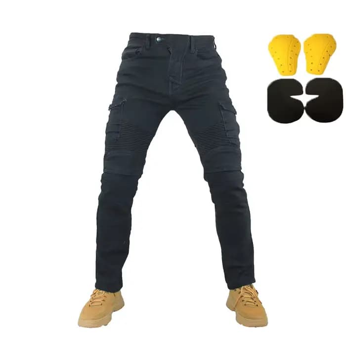 Jean moto pantalons Motocicleta Hombre jean à plumes Version Standard pantalon de conduite en voitur