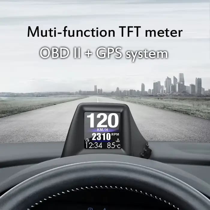 Nouveau A401 HUD OBD2 + GPS ordinateur de bord affichage tête haute tachymètre de voiture Turbo pres