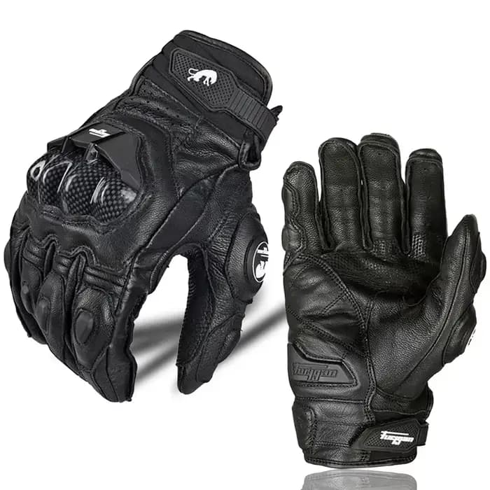 Gants d'équitation pour Motocross, équipement en cuir de vache véritable, gants de protection pour m