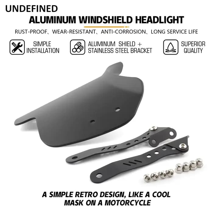Déflecteur de vent universel pour pare-brise de moto, phare rond pour Husqvarna, Yamaha XSR, Royal E