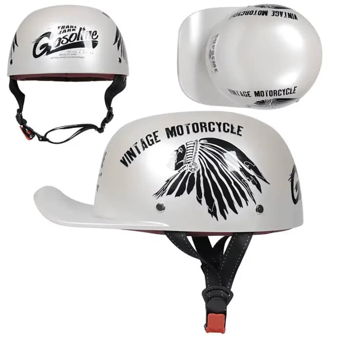 Casquette de Baseball casque de Moto demi-casque de tourisme de rue pour vélo Cruiser Chopper cyclom