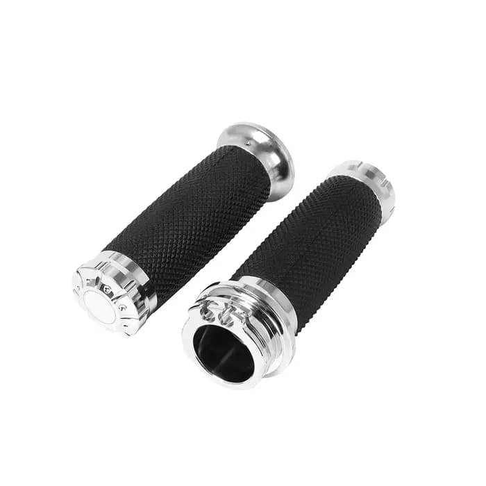 Poignées de guidon noires pour moto, 1 pouce, 25mm, 22mm, 7/8 pouces, en aluminium, pour Harley Spor