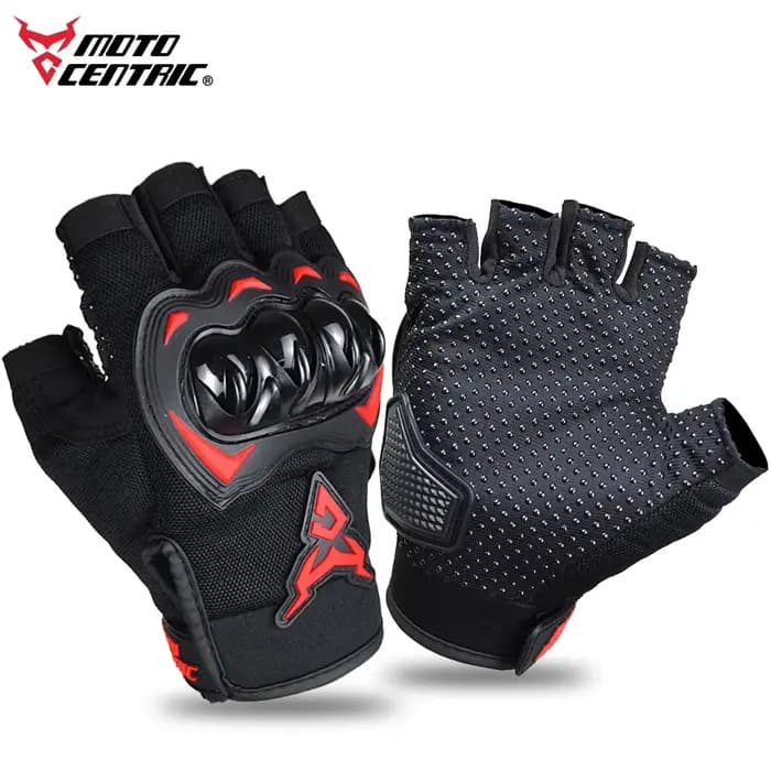 Gants de moto demi-doigt respirants, protège-l'hypothèse anti-chute, gants de protection de moto, ga