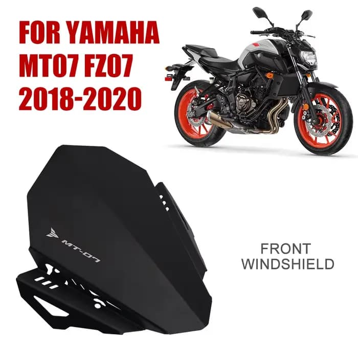 Pare-brise de moto pour YAMAHA MT07 FZ07 MT FZ 07 2018 2019 2020 2013 - 2017, déflecteur de vent ava