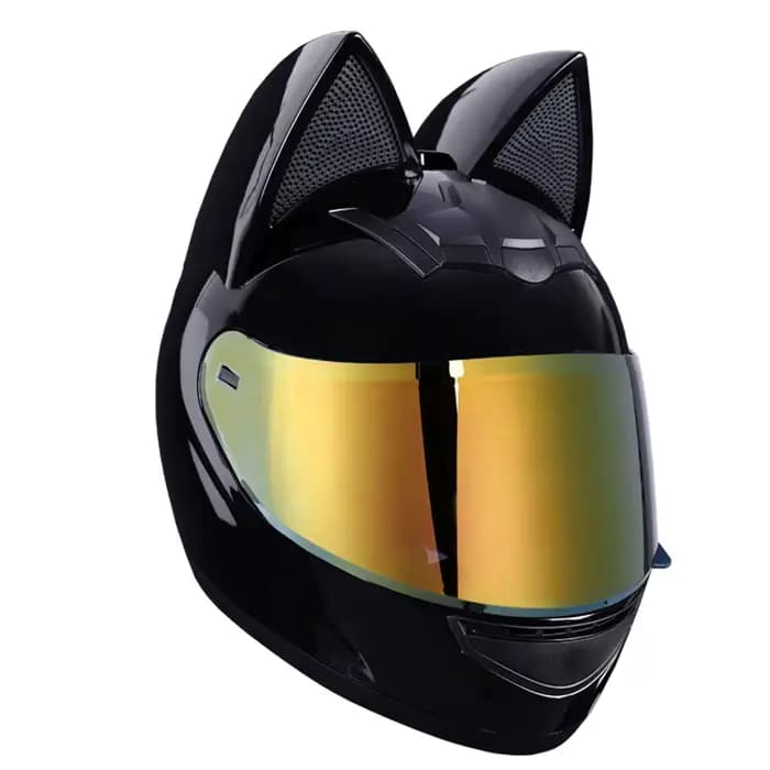 HNJ Casque de Moto intégral Casco Moto casque de Motocross respirant casques oreilles de chat amovib