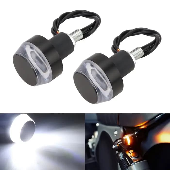 2X moto guidon fin lumière clignotant lampe sécurité clignotant guidon côté Marke lumière poignée ba