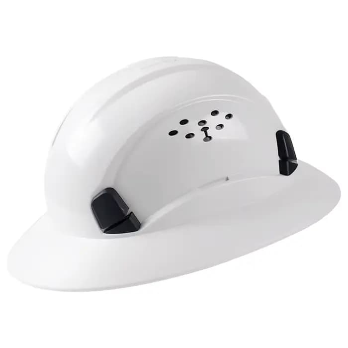 Casque de sécurité ANSI à visière intégrale en HDPE léger et ventilé, casque de chantier avec pare-s