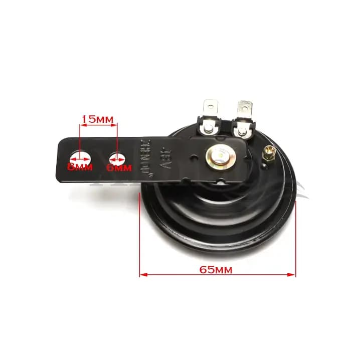Haut-parleur universel pour moto, 12V 24V 48V 60V, klaxon rond et étanche, adapté au scooter, véhicu