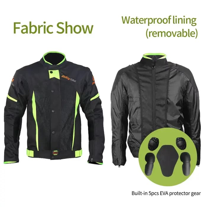Veste de moto de Style d'été, manteau réfléchissant avec 5 coussinets de protection et doublure impe