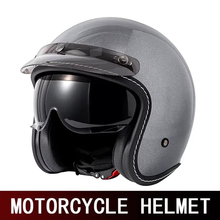 Casque de moto semi-rétro Cruise, casque trois-quarts respirant pour l'été et toutes saisons, pour m
