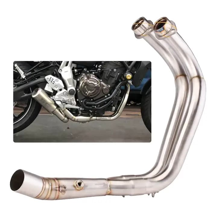 Pour MT-07 FZ-07 MT07 FZ07 XSR700 2014-2023 système de silencieux de tuyau avant d'échappement de mo