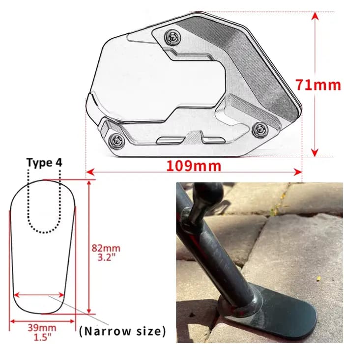 Moto CNC R1250 GS Adventure béquille pied béquille latérale rallonge plaque de Support agrandir pour