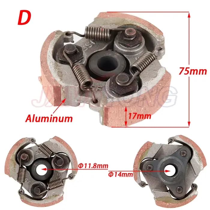 2 temps 47cc 49cc aluminium ou fer Minimoto embrayage centrifuge alliage Mini Moto Dirt Bike Atv Qua