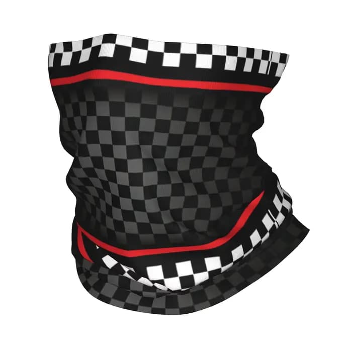 Guêtre de cou à moteur à carreaux de course personnalisée pour femmes et hommes, écharpe Bandana d'h