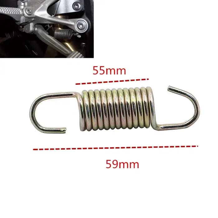 Levier de pédale de frein arrière universel pour moto, 5 pièces, ressort de rappel 50mm pour Honda K