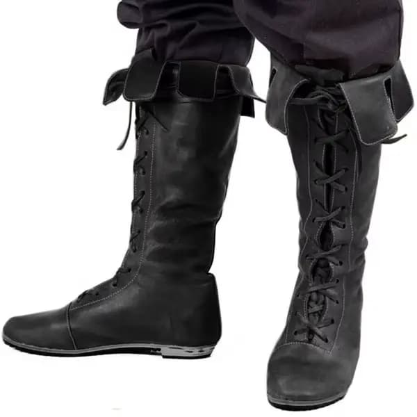 Bottes vintage noires et marron pour hommes, chaussures confortables de grande taille, à la mode rét
