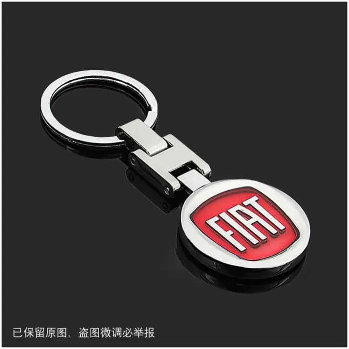 Porte-clés emblème de voiture, accessoires de style automobile pour FIAT 500 Ducato Panda Grande Pun