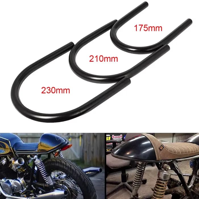 230mm 210mm 175mm de largeur moto fin Brat Style siège cadre cerceau boucle café Racer Bobber Tracke