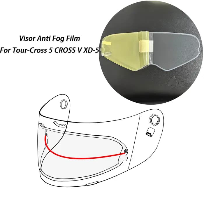 Film Anti-buée pour visière de casque, pour Tour-Cross 5 CROSS V pour ARAI