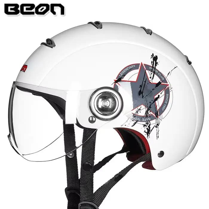 Casque de moto demi-face vintage BEON pour hommes et femmes, style rétro, Casco B105, Casco Capacete