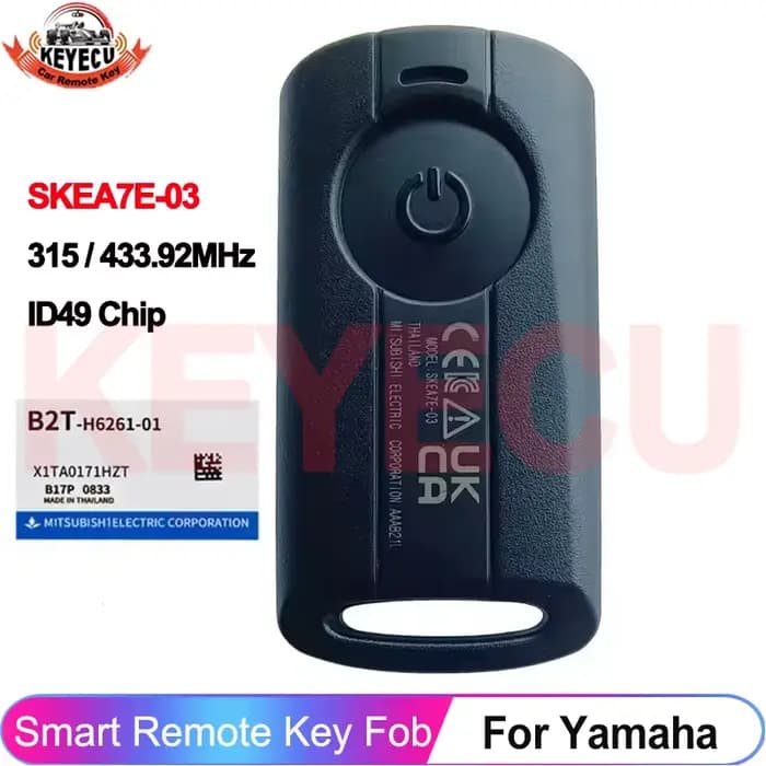 KEYECU – clé télécommande de moto, carte originale pour Yamaha AEROX JAUNS QBIX XMAX NVX ID49, puce 