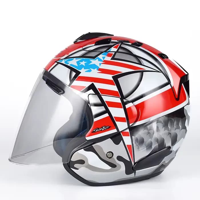 Étoile de mer deuxième génération demi Casque visage ouvert course Moto Casque femmes et hommes sécu