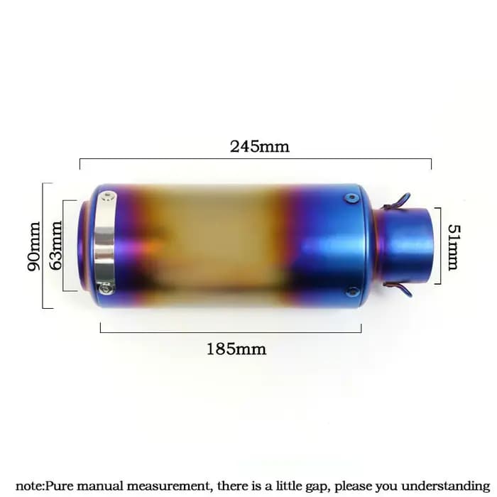 Tuyau d'échappement sc pour moto r6 racing, 51mm 60mm, adapté au silencieux micropole GP-project, éc
