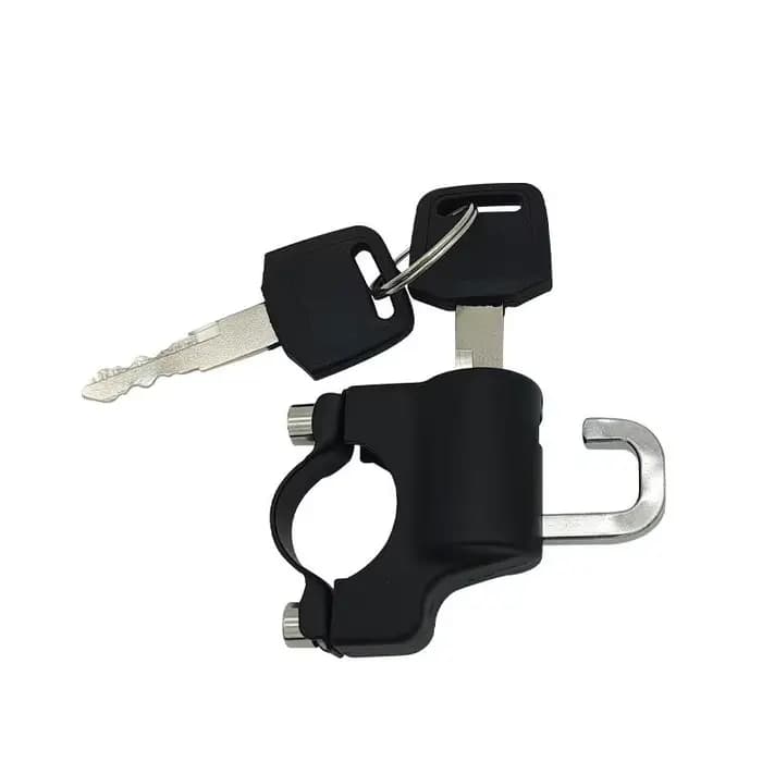 Verrou de casque antivol pour guidon, utilisation moto, verrouillage portable à clé, solution sécuri