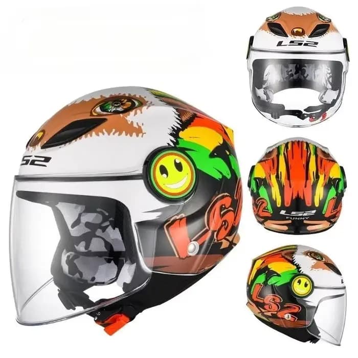 Original LS2 OF602 enfants casque de Moto dessin animé demi-casque été enfants casque de sécurité Pr