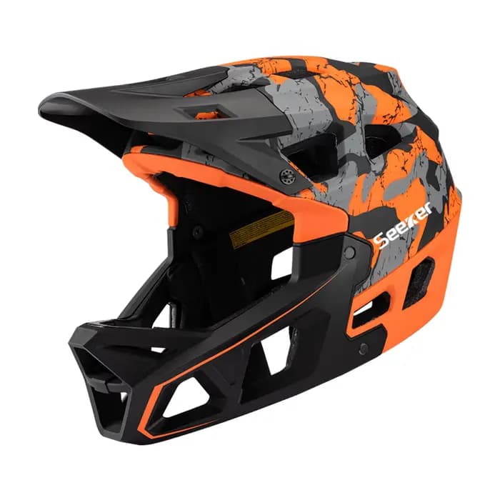 Casque de VTT SEEKER intégral tout-terrain pour la descente, design camouflage, protection de sécuri