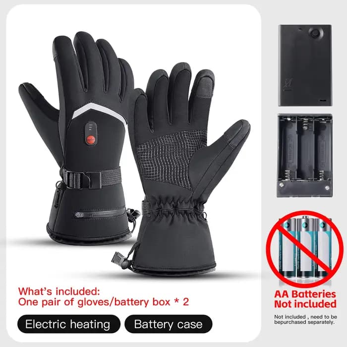 Gants chauffants électriques Moto hiver Moto gants chauffants chaud imperméable Rechargeable chauffa