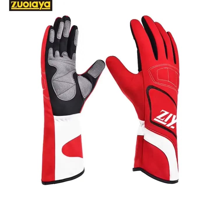Gants de karting longs antidérapants en silicone pour course, moto tout-terrain et sports de drift
