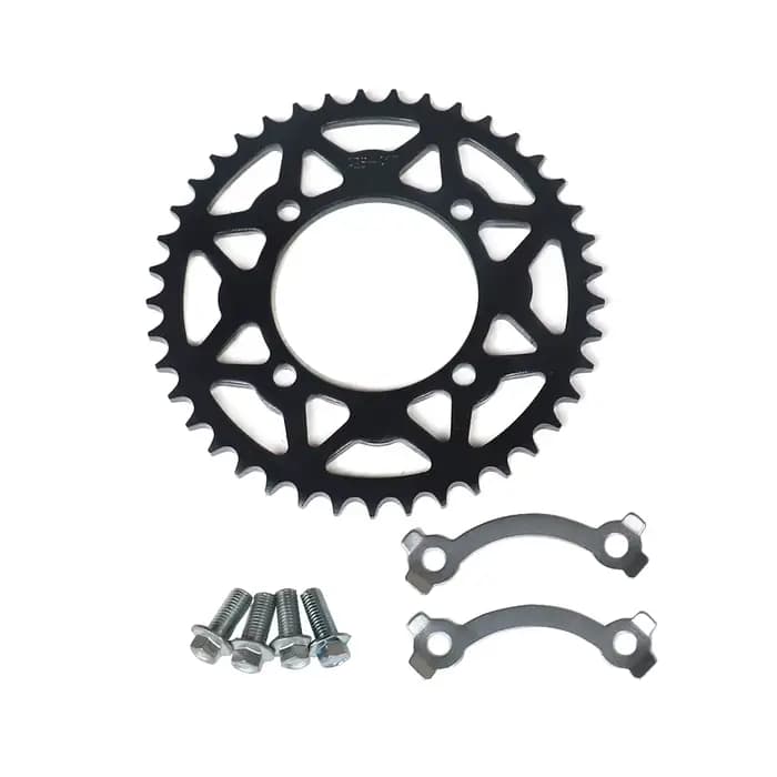 Pignon avant 17mm 14T 15T 16T 17T + 76mm 41T 428, pignon arrière + 428 106 liens JOfor RL facades D3