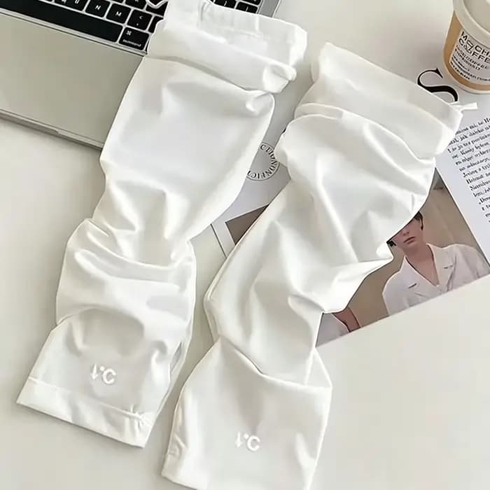 1 paire de manches de protection solaire anti-UV en polyester, antidérapantes, UPF 50+, pour les spo