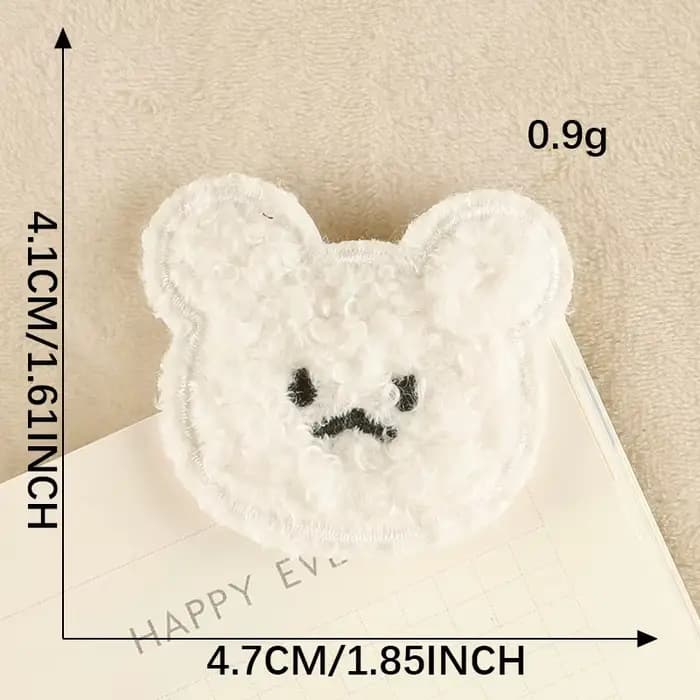 Broderie de dessin animé mignon, broderie de serviettes, accessoires d'ours en peluche, patchs, sacs