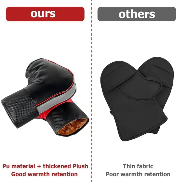 1 paire de manchons de guidon de moto, protection pour moto, poignée chaude, anti-pluie, gants chaud