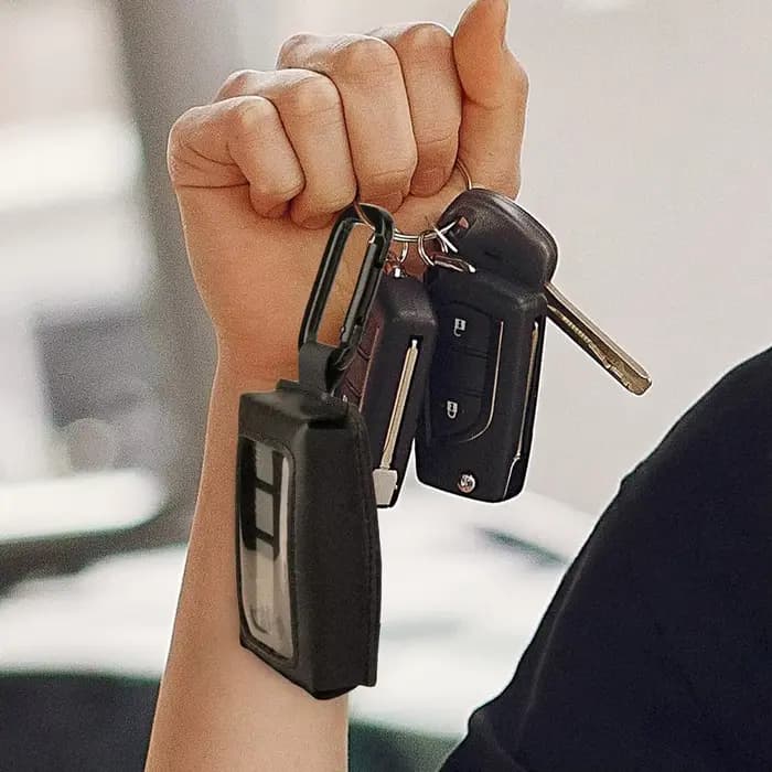 Étui pour ouvre-porte de garage avec mousqueton, support portable anti-perte léger avec mousqueton, 