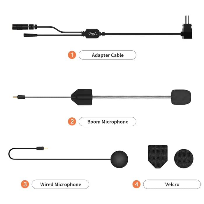Fodsports HRSQS haut-parleur avec support de Clip de Microphone uniquement adapté pour casque de mot