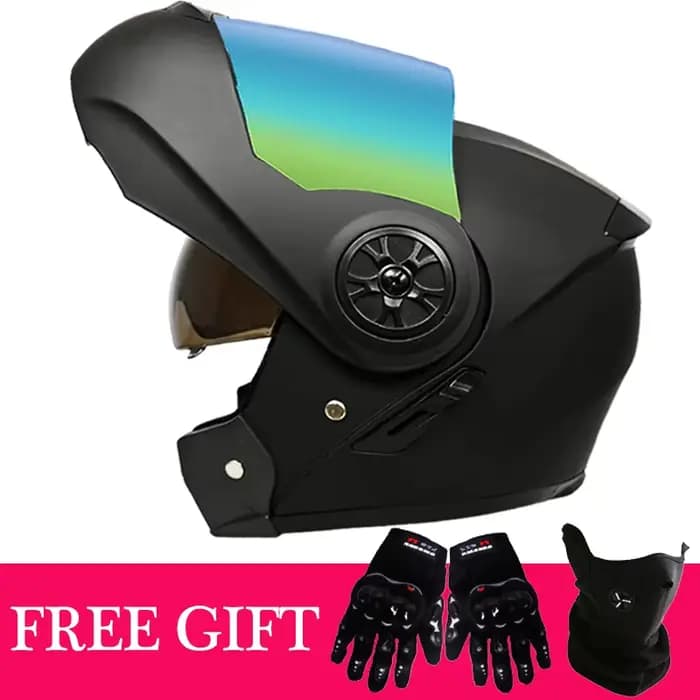 Casque de moto rabattable avec pare-soleil intérieur amovible pour hommes et femmes, casques modulai